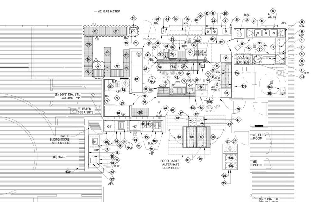 USC Kitchen Food Equip plan, CA